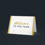 Willkommen im Team Neue Mitarbeiter Job Willkommen Karte<br><div class="desc">Neuer Mitarbeiter Willkommen im Team Job Willkommen an einem neuen Arbeitsplatz oder Büro. Ideal für einen neuen Chef,  einen neuen Mitarbeiter oder einen neuen Mitarbeiter. Eine fantastische Anstellung Glückwunschkarte!</div>