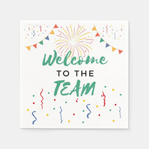 Willkommen im Team New Employees Job Willkommen Serviette