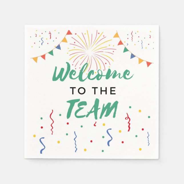 Willkommen im Team New Employees Job Willkommen Serviette (Vorderseite)