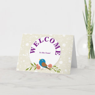 Willkommen im Team Spring Floral Karte