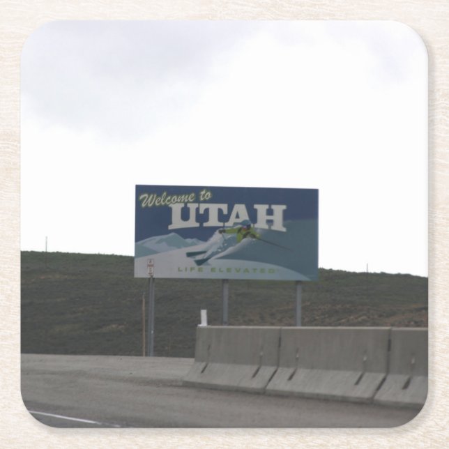 Willkommen im Utah Drink Untersetzer (Vorderseite)