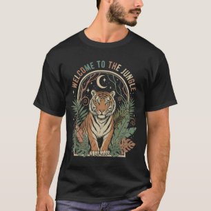 Willkommen im Vintage-Tiger-Retro-Boho-Dschungel T-Shirt