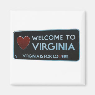 Willkommen im Virginia-Zeichen Magnet