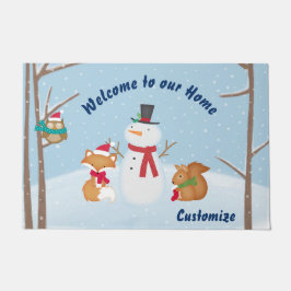 Willkommen im Wald Fußmatte