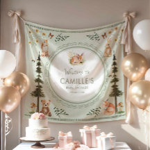 Willkommen im Wald-Sage-Grün-Babyshower
