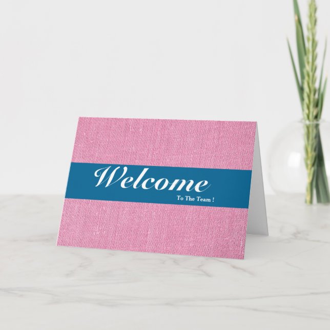 Willkommen im White Minimal Blue Abzeichen des Tea Karte (Vorderseite)