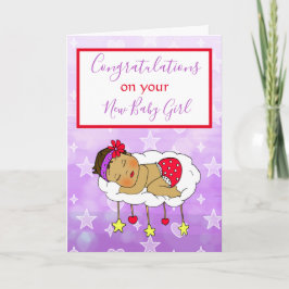 Willkommen im World New Baby Girl Ethnic Baby Car Karte