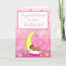 Willkommen im World New Baby Girl Ethnic Baby Karte