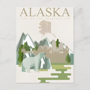 Willkommen in ALASKA Bundesstaat der Vereinigten S Postkarte