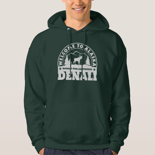 Willkommen in Alaska. Denali-Logo Hoodie (Vorderseite)