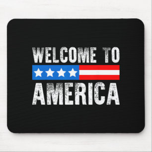 Willkommen in Amerika Patriotische USA-Flagge Neue Mousepad