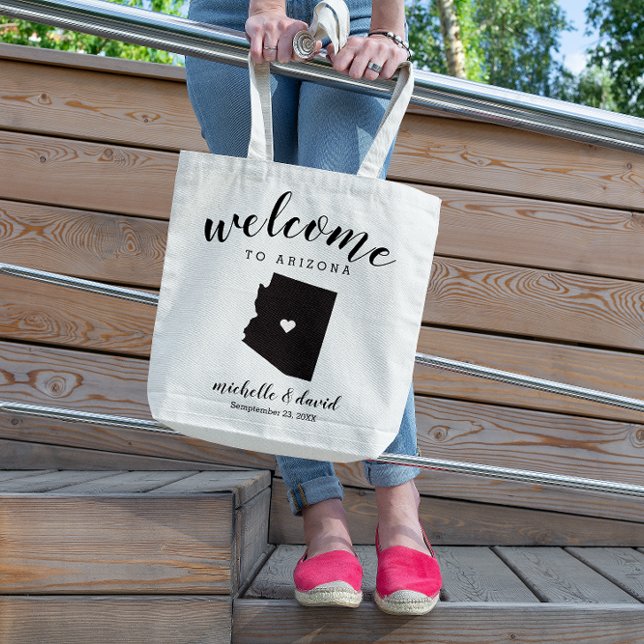 Willkommen in Arizona | USA Staat Silhouette Weddi Tragetasche (Von Creator hochgeladen)