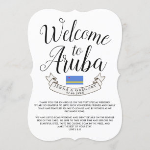 Willkommen in Aruba   Zielort Hochzeitsbrauch Einladung