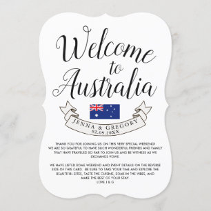 Willkommen in Australien   HOCHZEIT IN URLAUBSORT Einladung