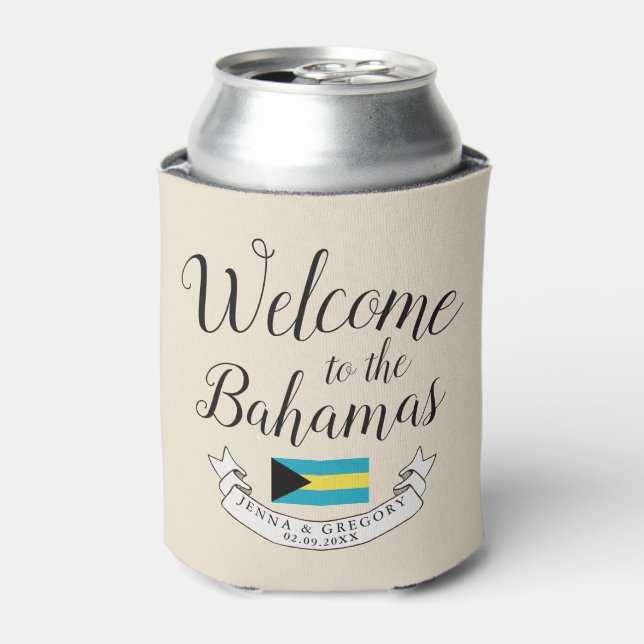 Willkommen in Bahamas | HOCHZEIT IN URLAUBSORT Dosenkühler (Kanne Vorderseite)