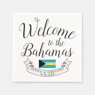 Willkommen in Bahamas   HOCHZEIT IN URLAUBSORT Serviette