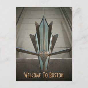 Willkommen in Boston Postkarte