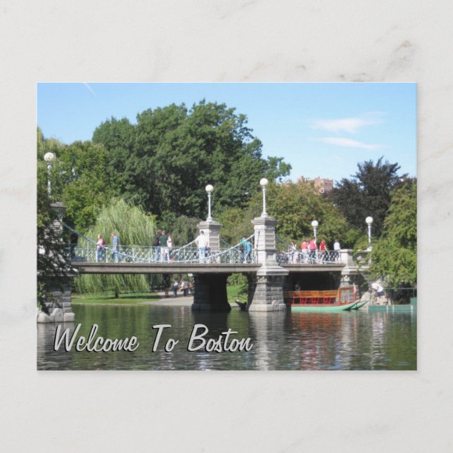 Willkommen in Boston Postkarte (Vorderseite)
