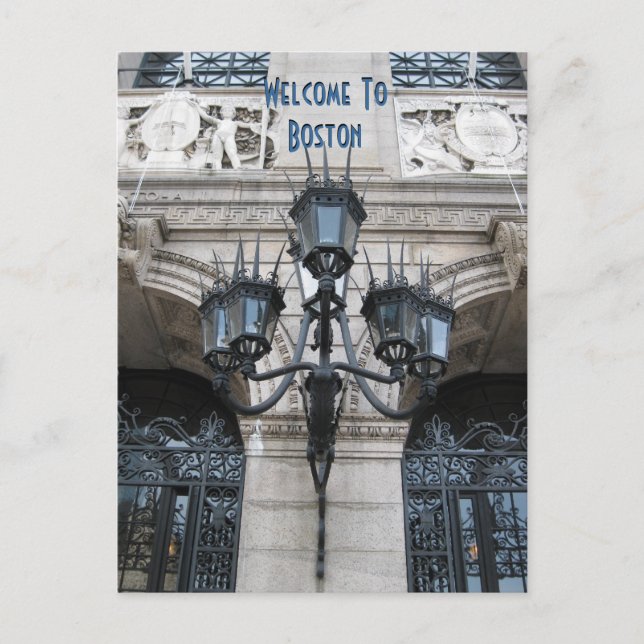 Willkommen in Boston Postkarte (Vorderseite)