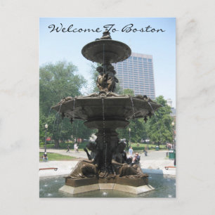 Willkommen in Boston Postkarte