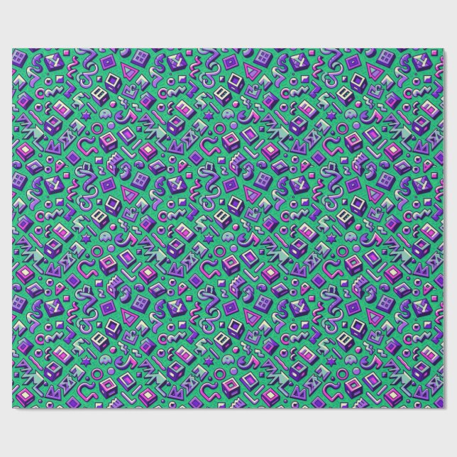 Willkommen in den 90er Jahren Geschenkpapier (Flach)