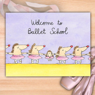Willkommen in der Ballettschule Postkarte