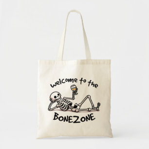 "Willkommen in der Bonezone" Skeletttasche Tragetasche