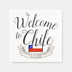 Willkommen in der Chile HOCHZEIT IN URLAUBSORT Serviette