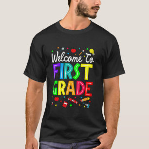 Willkommen in der ersten Klasse zurück zu den Lehr T-Shirt