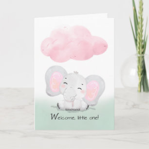 Willkommen in der Familie Neues Baby Mädchen Süßer Karte