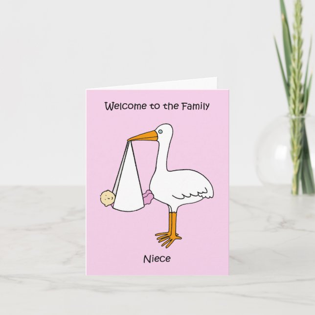 Willkommen in der Familie Niece Karte (Vorderseite)