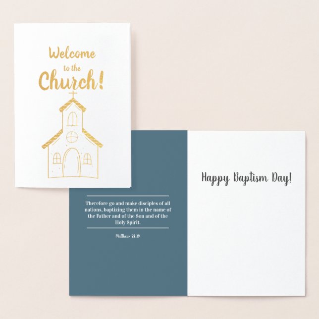 Willkommen in der Kirche - Foil Card Folienkarte (Anzeige)