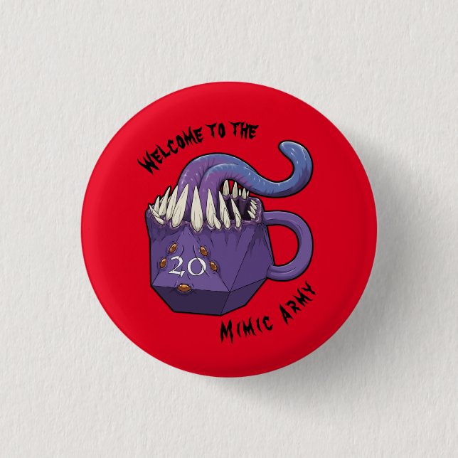 Willkommen in der Mimic Army Button (Vorderseite)