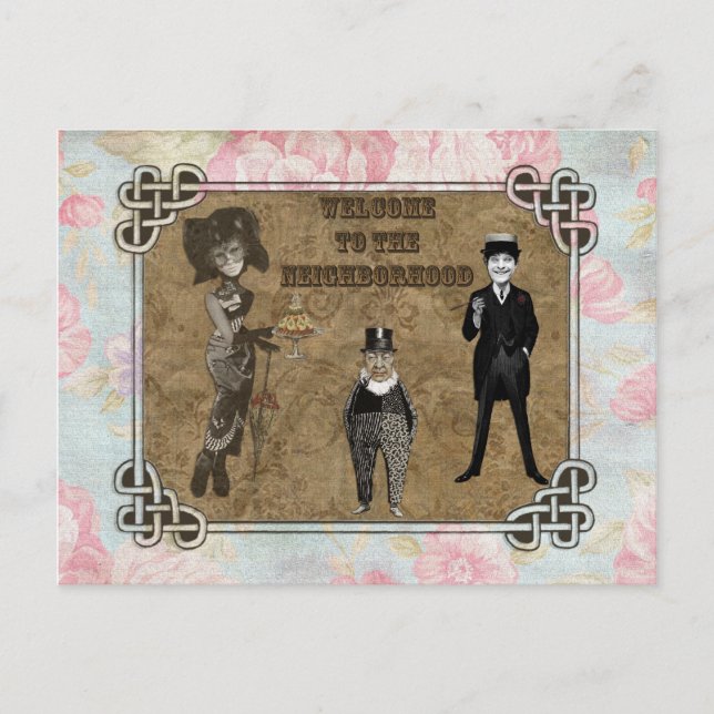 Willkommen in der Nachbarschaft Postkarte (Vorderseite)