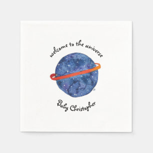 Willkommen in der Weltraum-Galaxie Babydusche Serviette