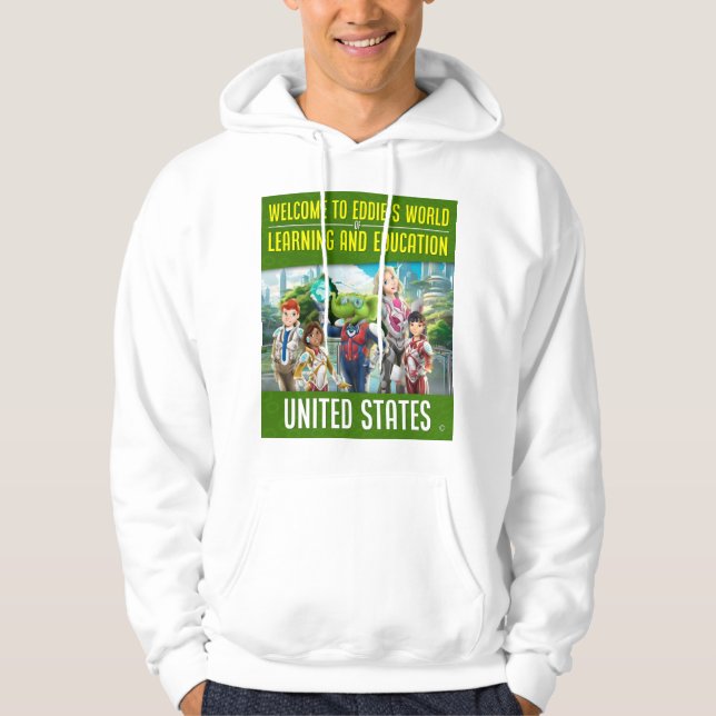 Willkommen in Eddies Welt des Lernens und der Bild Hoodie (Vorderseite)