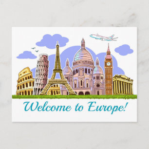 Willkommen in Europa Postkarte