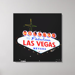 Willkommen in Fabuous Las Vegas Nevada Sin City Leinwanddruck