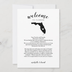 Willkommen in Florida   Hochzeitsbrief und Reisero