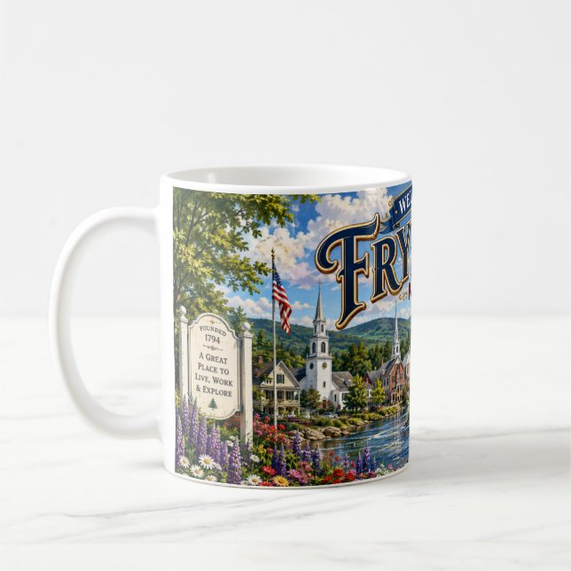 Willkommen in Fryeburg Maine Kaffeetasse (Links)