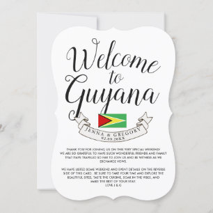 Willkommen in Guyana   Zielort Hochzeit individuel Einladung
