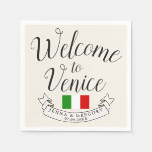 Willkommen in Italien   HOCHZEIT IN URLAUBSORT Serviette