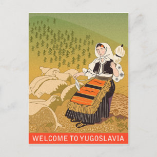 Willkommen in Jugoslawien, Vintage-Flugpostkarte Postkarte