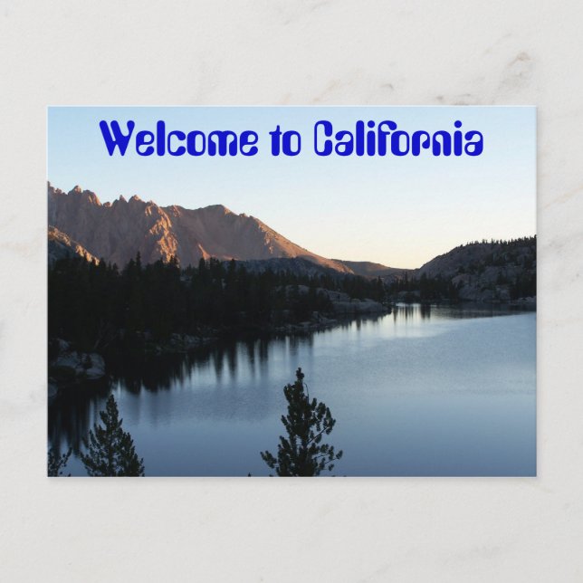 Willkommen in Kalifornien Postkarte (Vorderseite)