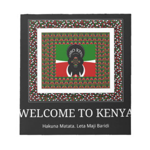 Willkommen in Kenia Hakuna Matata Notizblock