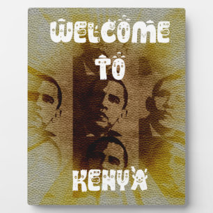 Willkommen in Kenia mit Obama Collage Fotoplatte