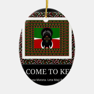 Willkommen in Kenya Hakuna Matata Keramikornament