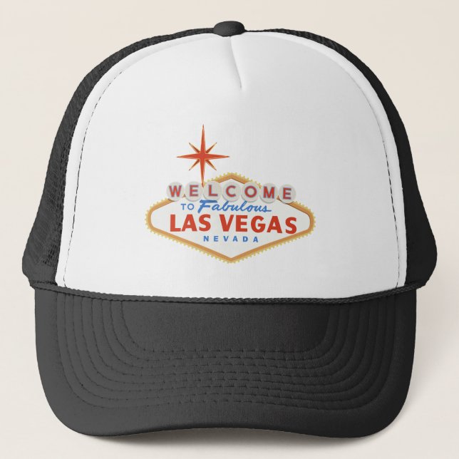 Willkommen in Las Vegas Black Truckerkappe (Vorderseite)