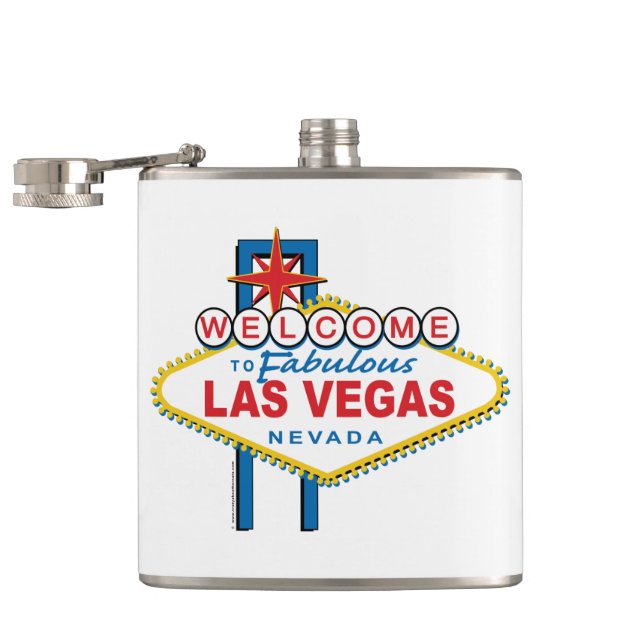 Willkommen in Las-Vegas Flachmann (Geöffnet)