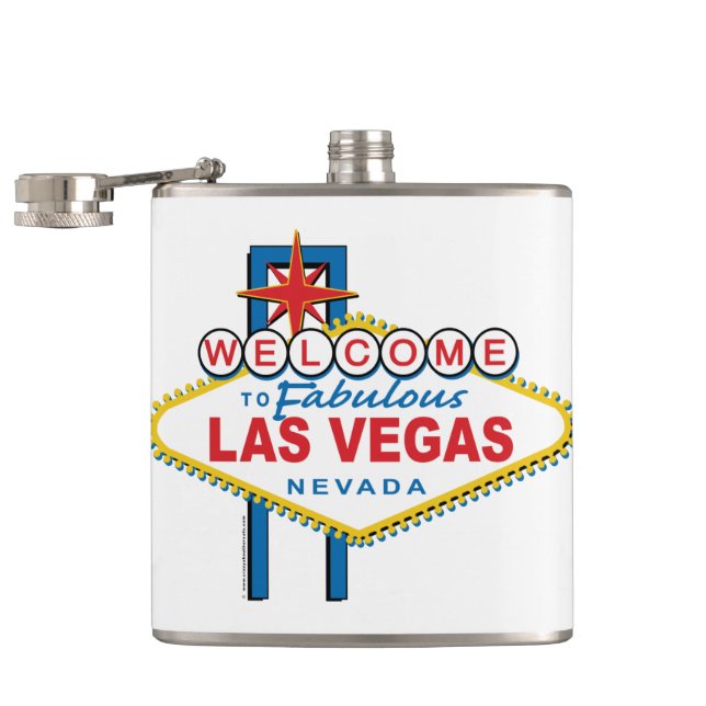 Willkommen in Las-Vegas Flachmann (Geöffnet)